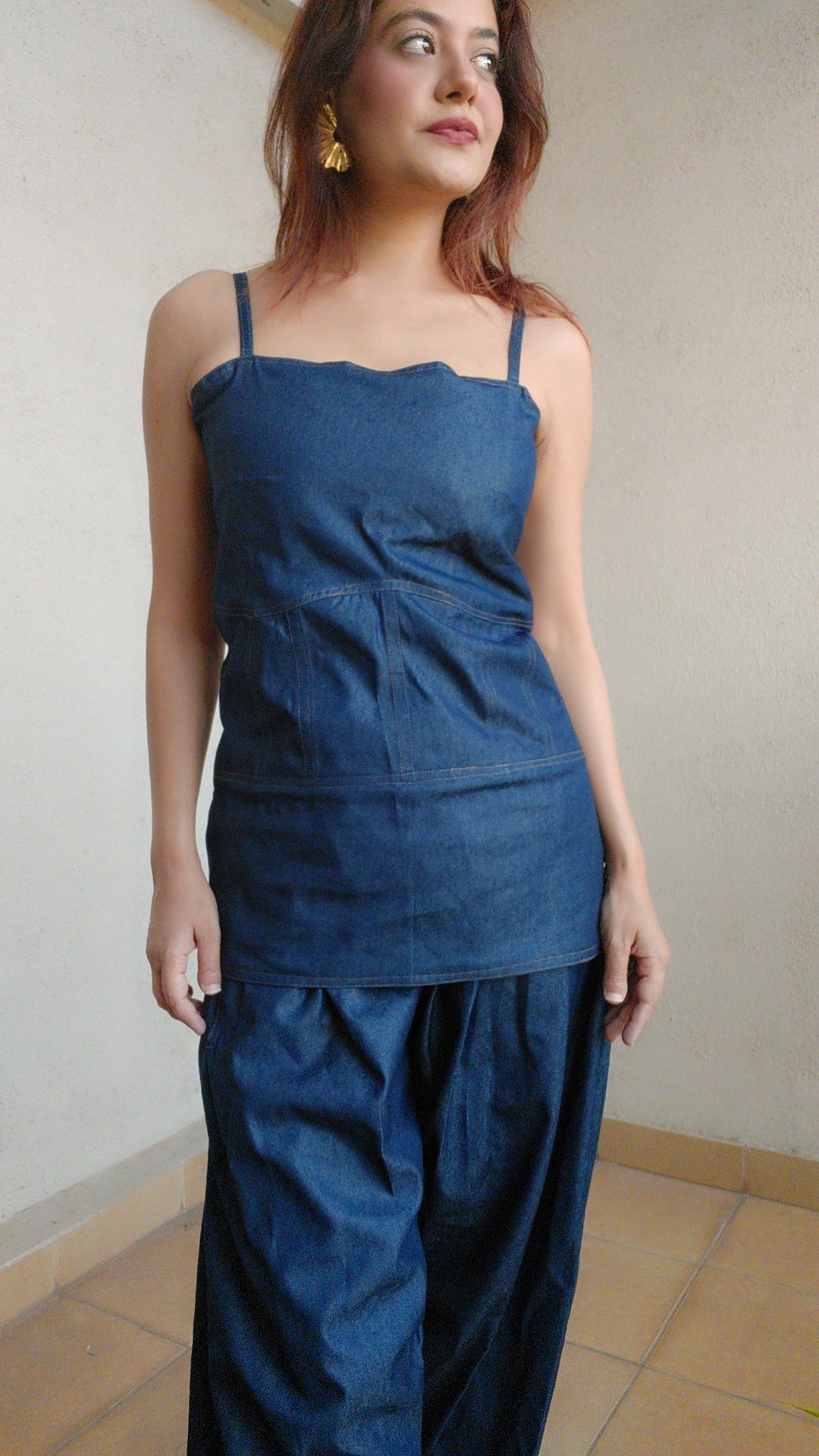 Blue Denim Coord Set