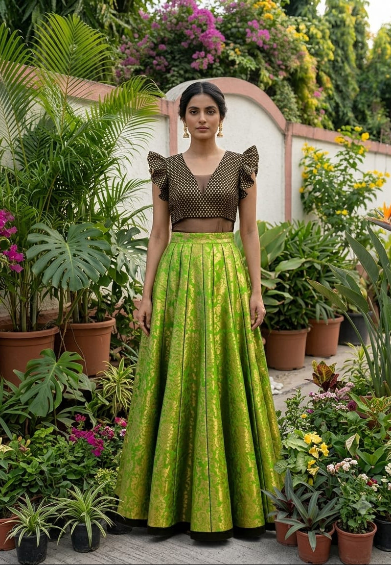 Black Green Anarkali