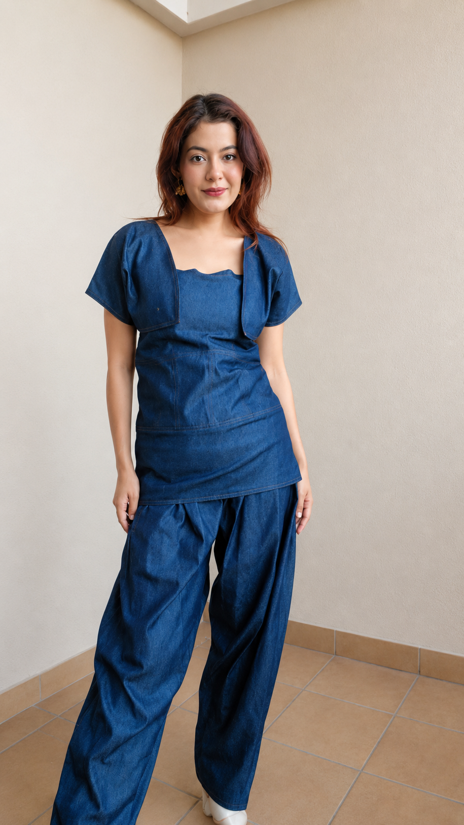 Blue Denim Coord Set