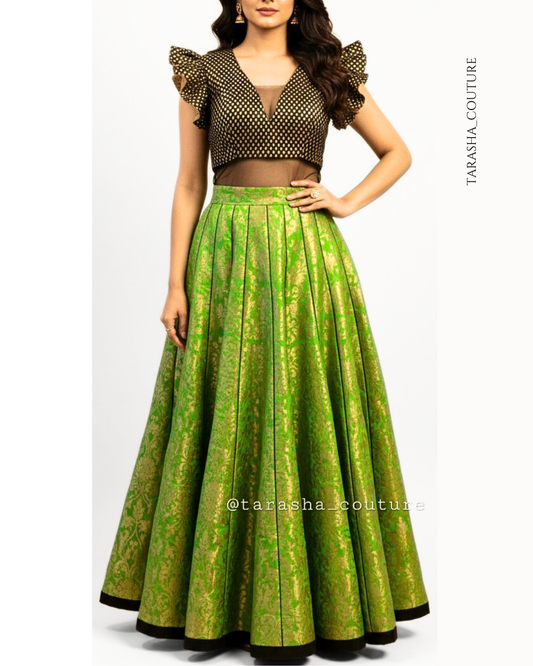 Black Green Anarkali