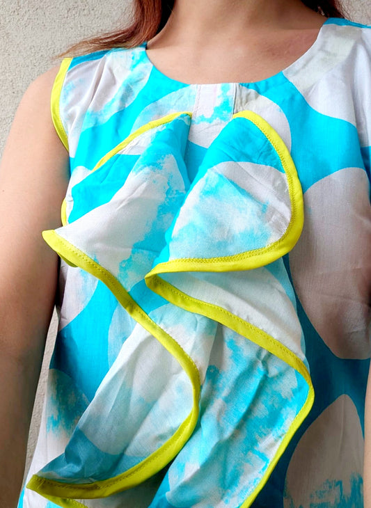 Aqua Blue Polka Dot Dress
